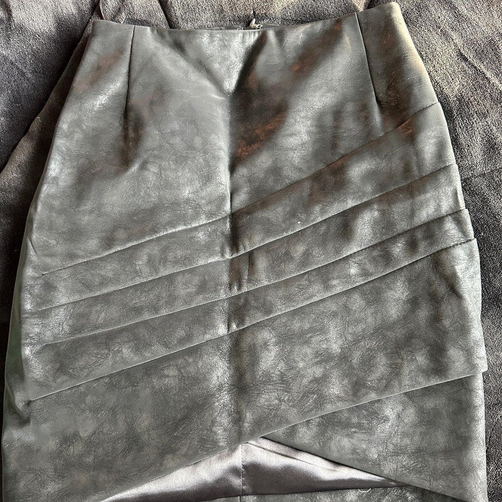 Black leather Guess Skirt